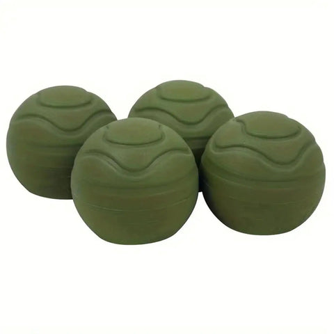 4 Pack Chair Leg Protectors Outdoor Nonslip Rubber Feet Covers, green round design, durable for furniture on sand or dirt surfaces.