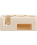Heavy Duty Abs Coffee Tamper Station Built Tough For The Daily Grind, cream ergonomic portafilter holder with compartments.