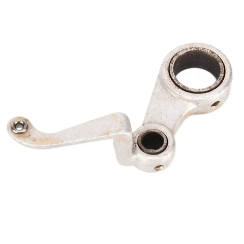 Universal Metal Thread Take Up Lever For Industrial Sewing Machines Built Tough Rock Solid Balance Rod Compatible With Lockstitch 8700 And 8900 Single Needle Flat Bed Pro Level Tension Accessory side view, metallic with bearings.