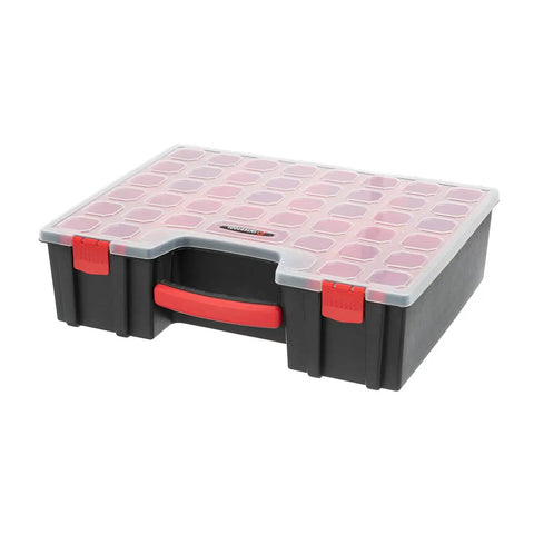 Heavy Duty 8 Bin Hardware Organizer With Removable Bins Portable Tool Box For Nuts Bolts Screws Nails And Small Parts Clear Locking Lid