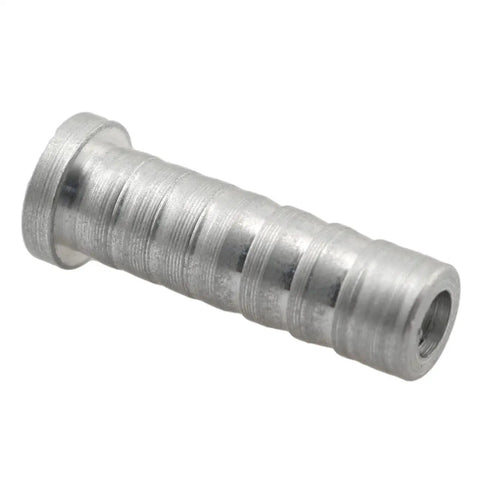 Close-up of a single aluminum arrow insert from 12 Pack Aluminum Arrow Inserts For Target Practice, 0.244 Inch ID, 8-32 Thread