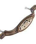 Antique Rose Flower Carved Door Handle For Cabinets Dressers Wardrobes And Drawers Single Hole 96mm 128mm Lightweight Alloy Furniture Hardware