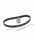 Timing Belt Kit For Small Lathes And DIY Gearheads, Rubber Timing Belt With Pulley, 5mm Pulley Plus 118XL Belt shown