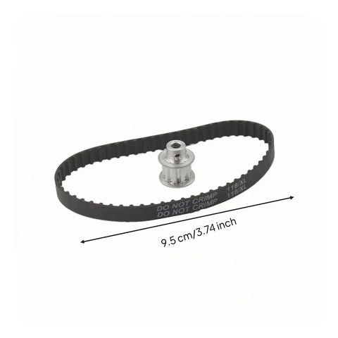 Timing Belt Kit For Small Lathes And DIY Gearheads, Rubber Timing Belt With Pulley, 5mm Pulley Plus 118XL Belt shown
