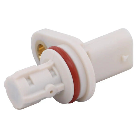 Chevy Camshaft Position Sensor 2 Pack Ready To Install For Cruze Encore Sonic Trax 1.4L Fits 2011 2015 2012 2020 2013 2021 Replacement With Part Numbers 55566932 PC907 SS11352 2134689 white sensor close-up