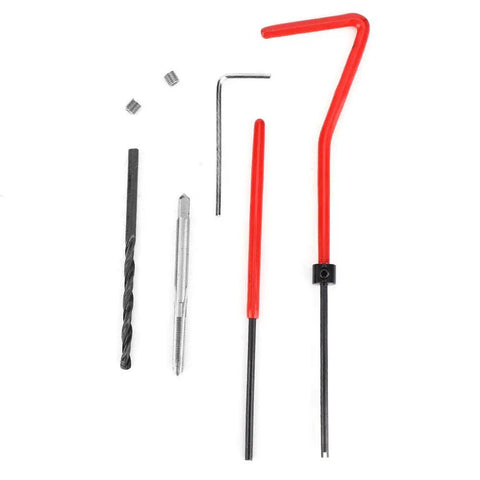 Thread Repair Kit 30 Piece Stainless Steel Set With Twisted Drill Wrench Threaded Inserts For M3 X 0.5 Screw Hole Repair And Conversion Pro Grade Heavy Duty Fix For Aluminum And Metal Projects, drill and inserts