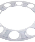 Chrome ABS Axle Cover Set For Semi Trucks Complete 2 Front 4 Rear With Hub Caps And 33mm Screw On Lug Nut Covers Fits Most 10 Hole 20 22.5 24.5 Wheels 11.25 Inch Bolt Circle Includes Installation Tool wheel insert