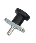 Built Tough Heavy Duty Flanged Indexing Plunger With Spring Loaded Self Locking Action, Stainless Or Carbon Steel Retainer Pin, No Fuss Setup For Quick Tool Mods And Solid Grips, black and silver metal construction