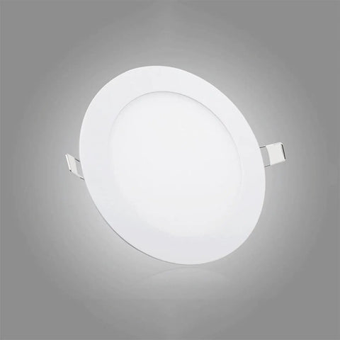 DJVHSRI Recessed Lighting Housing Trim Kits Ultra Slim Recessed Downlight, round white panel light with spring clips.