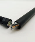 High Pressure Airgun Cylinder Barrel For Hatsan Long Bull Boss Fit 9.1 Inch Black Tube With Hidden Fill Probe And Built In Gauge, M18x1.5 And M30x1.5 Threads, No Extra Valve, Ready To Power Up Your Rig shown with gauge and hidden fill probe