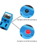 Inductive Proximity Sensor SN04-P2 PNP NC With 4mm Sensing, 6-30V DC, blue sensor showing NC and NO light indicators