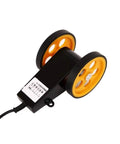 Heavy Duty Wheel Type Length Encoder Precision Measuring Sensor Industrial Distance Meter Counter with yellow wheels.