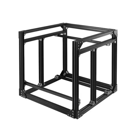 Image of an assembled frame using Five Pack 78.7 Inch V Slot 2040 Aluminum Extrusion Set European Standard Anodized Linear Rail, 2000mm Black.