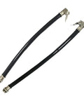 Top Tire Inflator Hose 14.8 In Clip On Air Chuck Threaded Ends Fits 13mm Port Car Truck Compressor single black hose with metal fittings