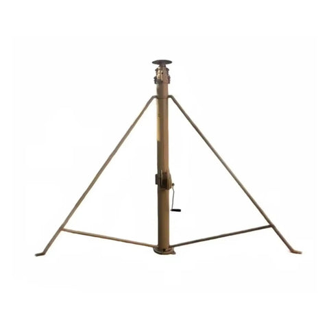 Crank It Up Telescopic Mast Pole No Sweat Manual Lifting Tower For Antenna Rotators And Work Lights with tripod base.