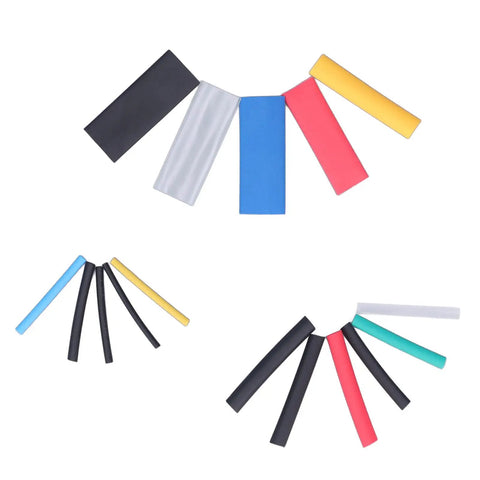 Get This Awesome Jeanoko Heat Shrink Tubing Kit With 580 Pieces In Assorted Sizes For Top Electrical Insulation And Wire Protection In Cool Colors Like Black Yellow Blue Red Green And Clear Perfect For Daily Maint. assorted heat shrink tubes in black, blue, red, yellow, clear and green