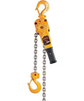 Harrington 2 Ton Lever Hoist With 20 Foot Lifting Capacity Weighing Just 43 Pounds, featuring a single cable and hooks.