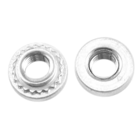 M3 Stainless Steel Self Clinching Rivet Nuts 100 Pack Heavy Duty Thread Inserts for Sheet Metal Fastening, close-up view.
