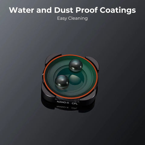 CPL Circular Polarizer Filter For GoPro Hero 9 10 11 12 13 Action Cameras, water and dust-proof coatings displayed