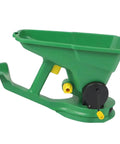 Effortless Hand Crank Seed Spreader 1.5L For Garden And Lawn, Portable Manual Seeder With Gear Adjustment shown in green