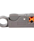 Side view of Coaxial Cable Stripping And Crimping Tool With Adjustable Two Blade Knife, Compatible With 4 5 6 And 7 Coax Cables