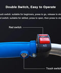 Close-up of double switch controls on Heavy Duty 1200w Electric Stair Climber Dolly for easy operation.