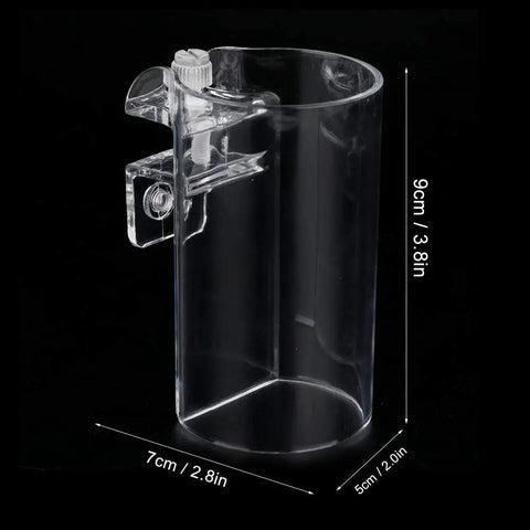 Pssopp Aquarium Fish Feeder Floating Food Control Station Clear Acrylic Screw Mounted Transparent Dish Keeps Flake Food Gathered In One Place Reducing Tank Mess And Supporting Cleaner Water For Happy Pets