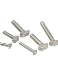 Nickel Plated Steel Hammer Head T Bolts M5 To M10 For 20 30 40 45 Aluminum Profile Connectors with various sizes displayed