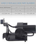 Black electric vacuum pump with mounting bracket for Ford F-Series and Dodge Ram trucks