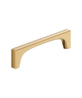 Super Sleek Contemporary Cabinet Drawer Pull With Champagne Bronze Finish And Killer Modern Hardware Design For Your Top Notch Kitchen Upgrade Featuring Effortless Glide Mechanism And 5 1/16 Inch Center To Center Mounting Spacing, 5-1/2 inch zinc alloy handle.