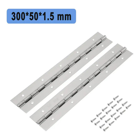 Rotating Concealed Door Hinge Set For Kitchen Cabinets 30cm Stainless Steel Piano Furniture Hinge with screws