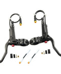 Top Notch E Bike Hydraulic Brake Lever With 22mm Aluminum Alloy Build Offering A Smooth 3 Pin Switch Setup For Serious Riders Seeking Super Durable And Leak Proof Performance On Every Wild Ride, black e-bike lever pair with hose