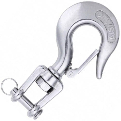 Workhorse 5/16-Inch Stainless Steel Clevis Slip Hook With Safety Latch Heavy Duty Swivel Chain Hook For Rigging Towing Winch ATV UTV Trailer Wrecker Daily Hauling Up To 1500 Pounds