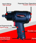 Heavy Duty Three Quarter Inch Magnesium Air Impact Wrench Delivers Kickass 1600 Ft Lbs Of Torque And Slick Handling for mechanics with twin hammer design.