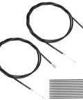 60 Inch Universal Throttle Cable Kit For Mini Bikes Go Karts ATVs And Scooters With One Quarter Inch Barrel End 2 Pack