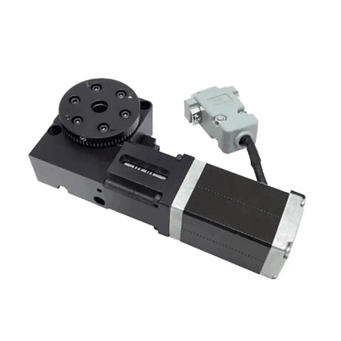 Motorized Rotary Positioning Stage with Precision Electric Rotary Table Worm Gear Drive 30mm Diameter Indexing Plate 64 to 1