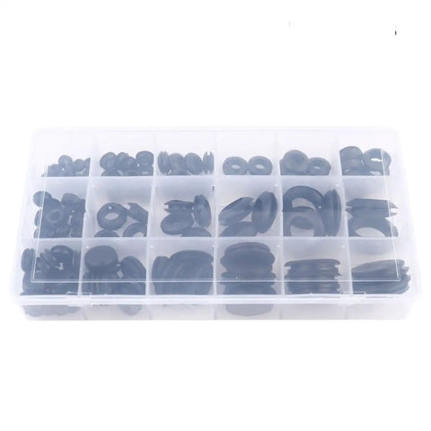 125 Piece Heat Resistant Rubber Gasket Kit With Grommets And Seal Rings For Faucets And Hoses Electrical Appliances And Bearings In Pollution Free Silicone Rubber Set In A Durable Plastic Box, assorted gaskets