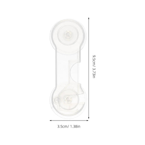 Easy Install Kid Safe Cabinet Locks For Drawers And Fridges, 10 Pack ABS Adhesive Safety Latches with dimensions.