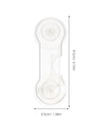 Kid Proof Cabinet And Drawer Locks 10 Pack ABS Latches with transparent design, dimensions 9.5cm x 3.5cm shown