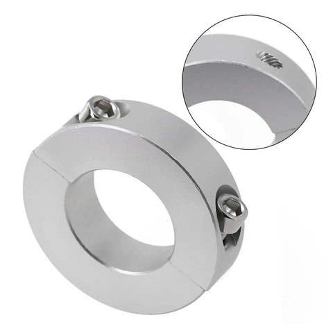 Heavy Duty Aluminum Alloy Double Split Clamp Collar That Crushes It For 13 To 30mm Shafts With Solid Holding Power And Shiny Anodized Finish Ideal For All Industry Applications And Auto Jobs Plus Low Axial Load Work Without Breaking A Sweat.