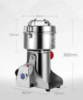 Electric Grain Mill Machine For Home And Small Biz, Compact Stainless Steel Design with High Capacity, Dry Milling Grinder