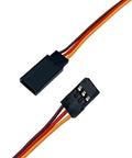 Three Pack RC Servo Signal Reverser Rotation Inverter 3.6 To 24V 5A with JR connectors and tough ABS housing, side view.