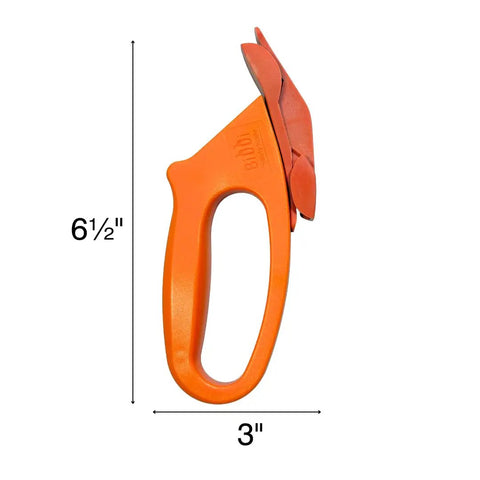 Totally Rock Solid Bi Directional Safety Knife With Slick Retractable Blade And Ergonomic Handle for precise vinyl cutting, 6.5" tall.