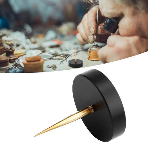 Pro Grade Watch Balance Holder For Precise Balance Correction and Bridge Bracket Support with 35MM fit tool in use