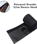 Waterproof Reusable Cable Management Sleeve 15M Length With 15 to 100mm Inner Diameter Nylon Hook and Loop PVC Abrasion Resistant Flame Resistant Sheath For Home and Industrial Wiring