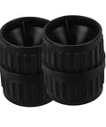 Dual Tubing Reamer Set For No Hassle Deburring, compact black inner and outer tools for chamfering copper water pipes