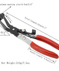 45 degree angled flat belt hose clamp pliers with red handles from Three Piece Hose Clamp Pliers Tools Set Including 24 Inch Bendable Spring Loaded Hose Clamp Pliers 45 Degree Angled Flat Belt Hose Clamp Pliers And Wide Flat Band Hose Clamp Pliers For Auto Car Fuel Oil Water Pipe Repair