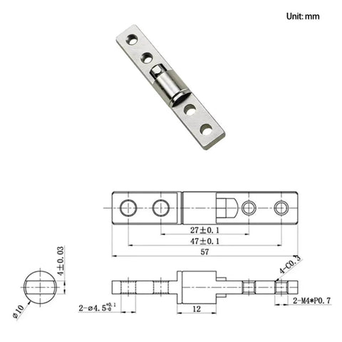 Technical drawing and image of Ball Bearing Door Hinges Heavy Duty With Smooth Operation And Hidden Damping Position Control.