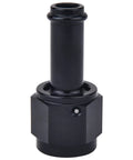 6AN Female To Three Eighths Inch Barb Hose Fitting Straight Swivel For Performance Fuel Lines Aluminum 6061 T6 High Pressure Up To 1500 PSI Easy Install Leak Free Seal, black