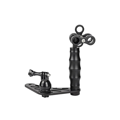 Underwater Camera Tray Kit With Handheld Grip And Stabilizer for GoPro, Aluminum Tray for Snorkeling and Ocean Dives
